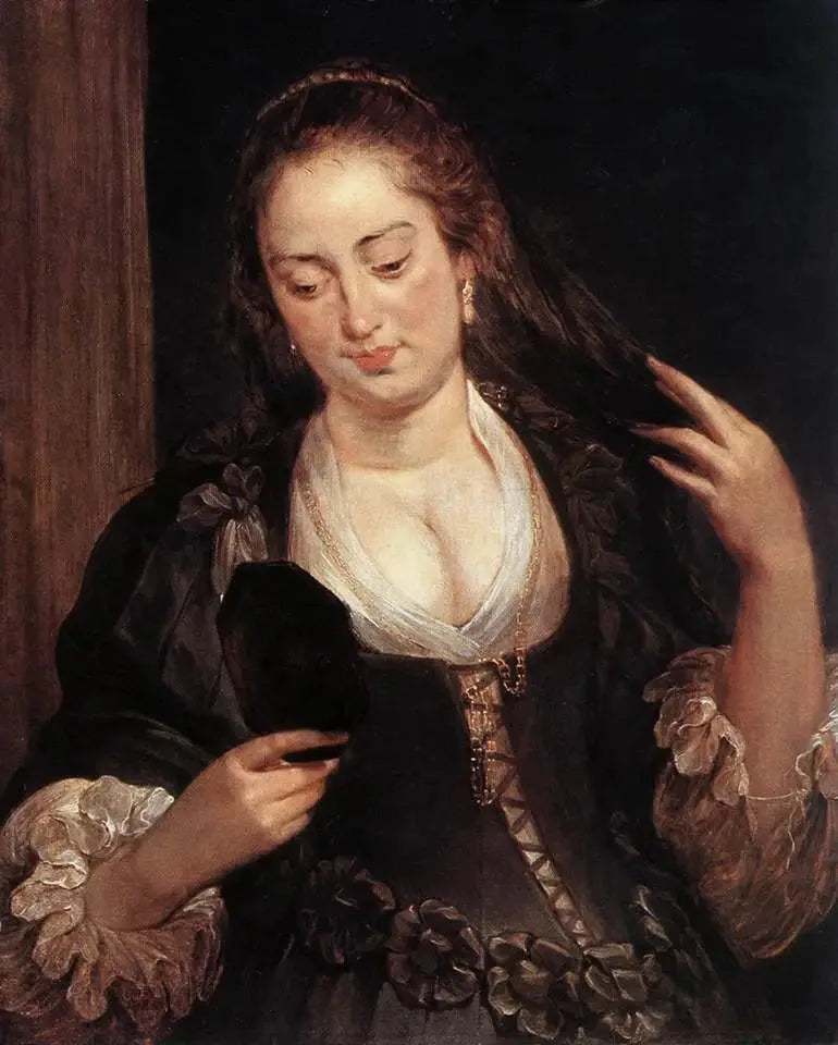 Kvinna vid spegeln - Peter Paul Rubens