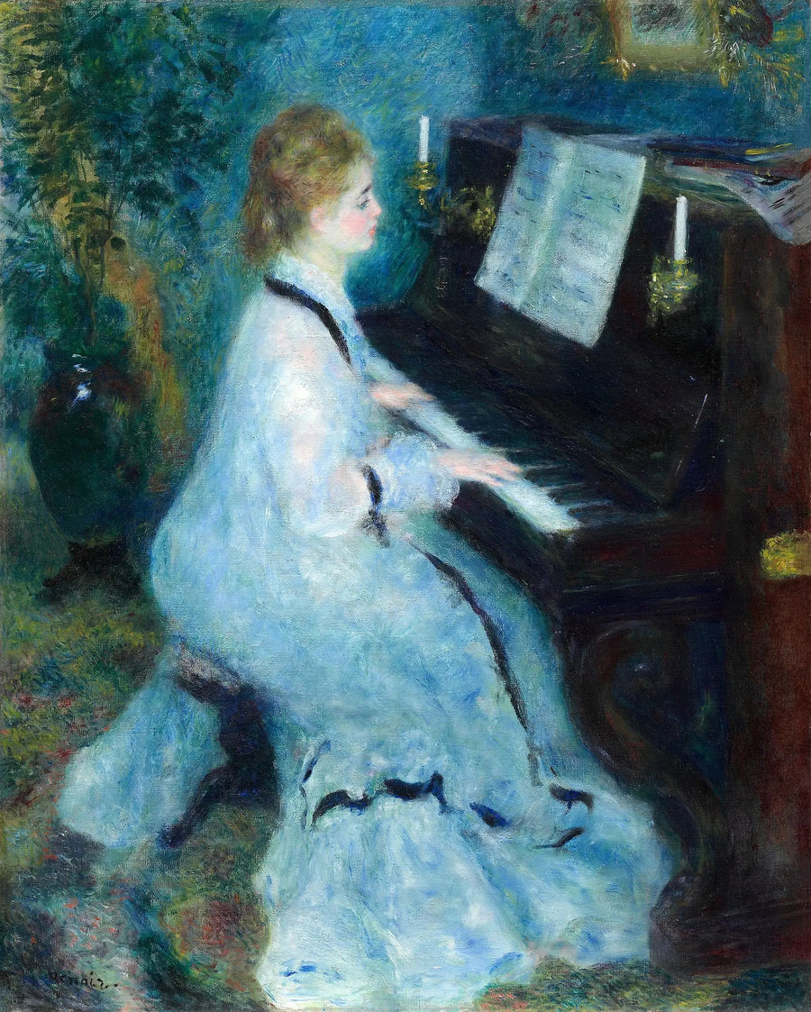 Kvinna vid pianot - Pierre-Auguste Renoir