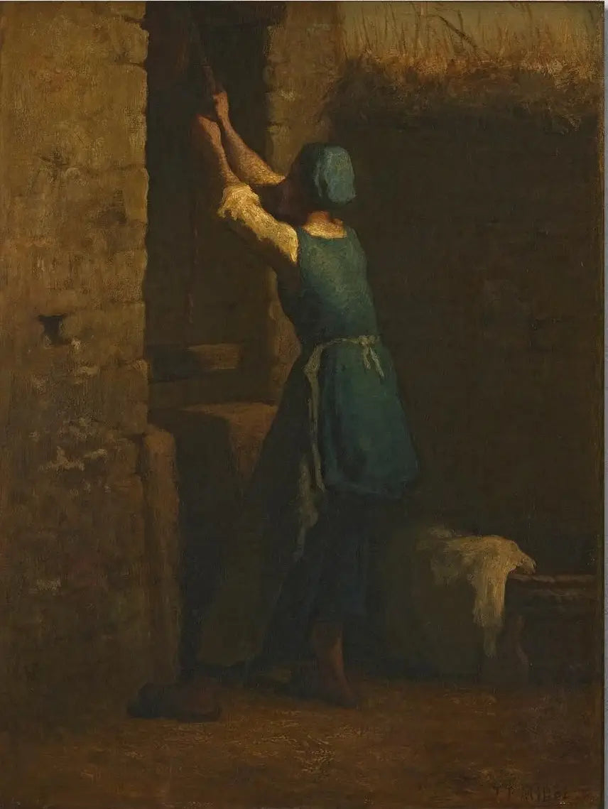 Kvinna vid brunnen - Jean-François Millet