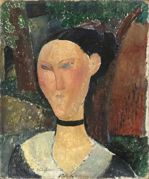 Kvinna med sammetssnöre - Amedeo Modigliani