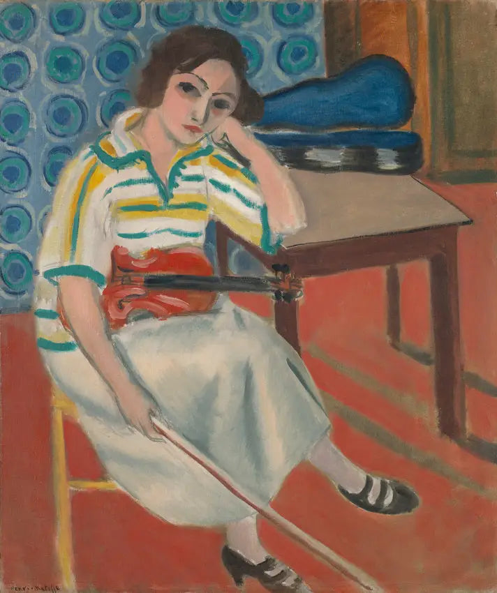 Kvinna med fiol - Henri Matisse