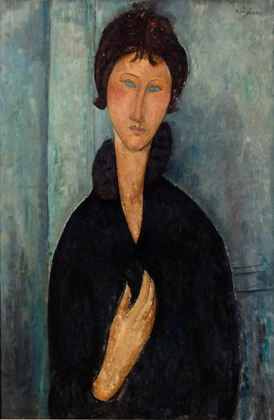 Kvinna med blå ögon - Amedeo Modigliani