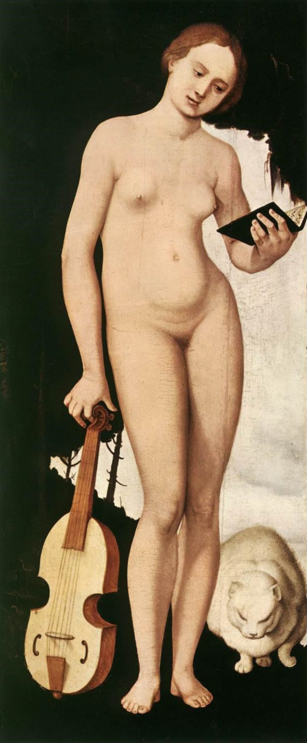 Kvinna med katt - Hans Baldung Grien