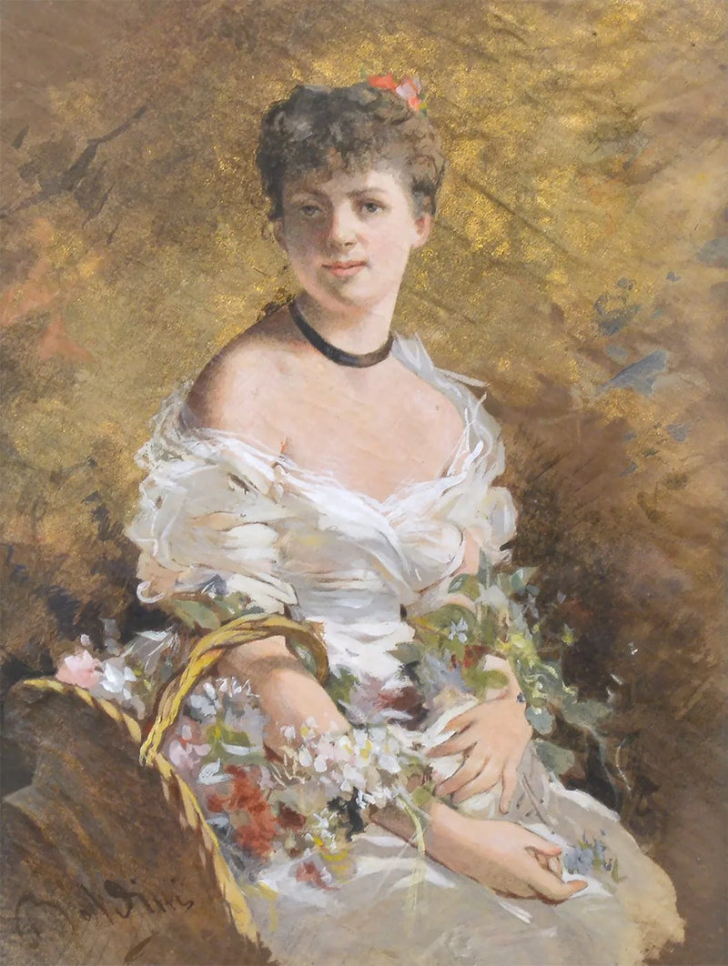 kvinnor med blommor - Giovanni Boldini