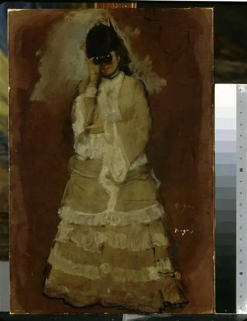 Kvinna med teaterkikare - Edgar Degas