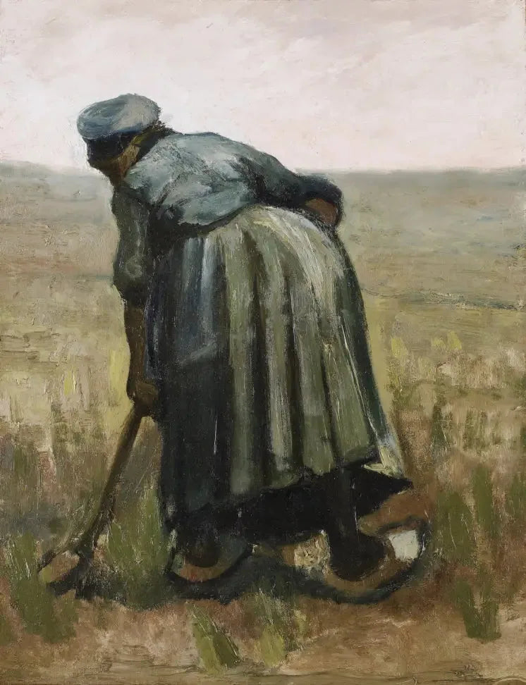 Kvinna med en spade, sedd bakifrån - Vincent van Gogh