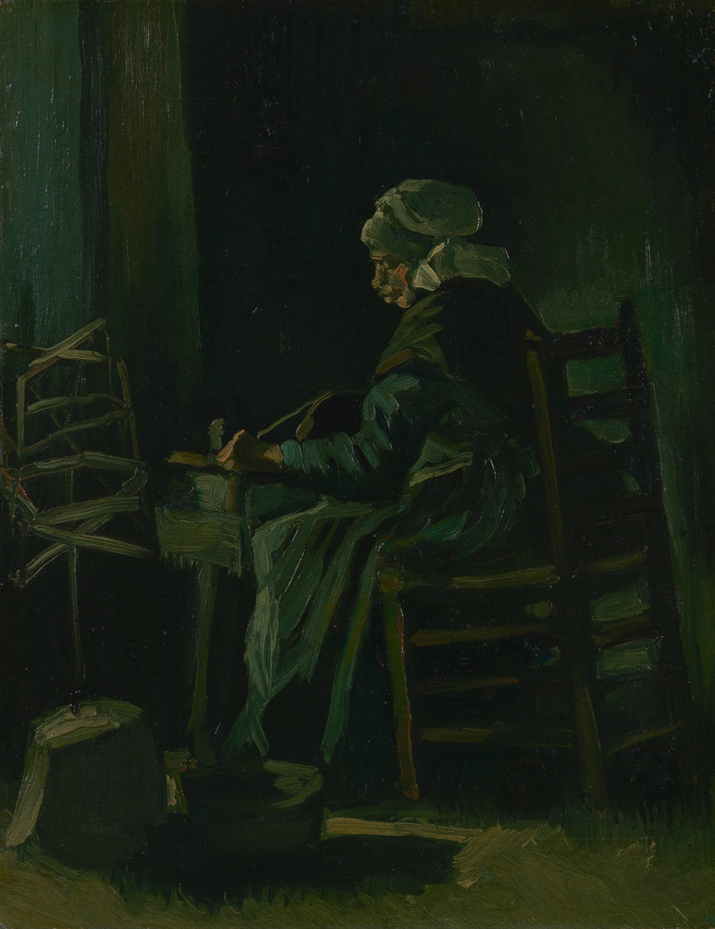 Kvinna som spolar tråd - Vincent van Gogh