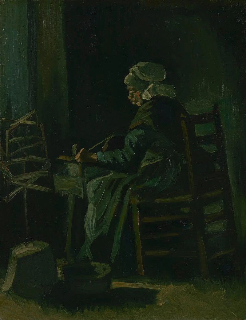 Kvinna som spolar tråd - Vincent van Gogh