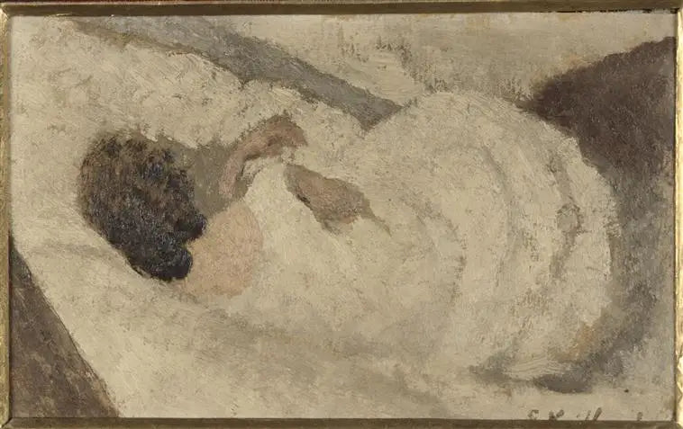 Kvinna som ligger på sidan bakifrån - Édouard Vuillard