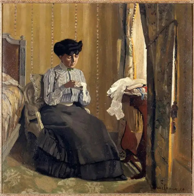 Kvinnlig kusin i ett interiör - Félix Vallotton