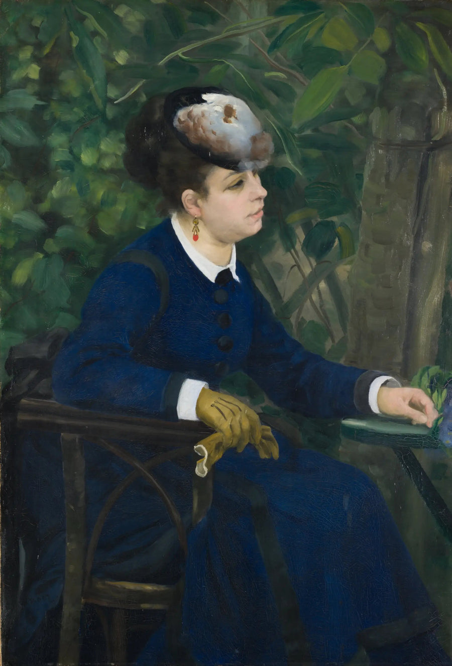Kvinna i en trädgård - Pierre-Auguste Renoir