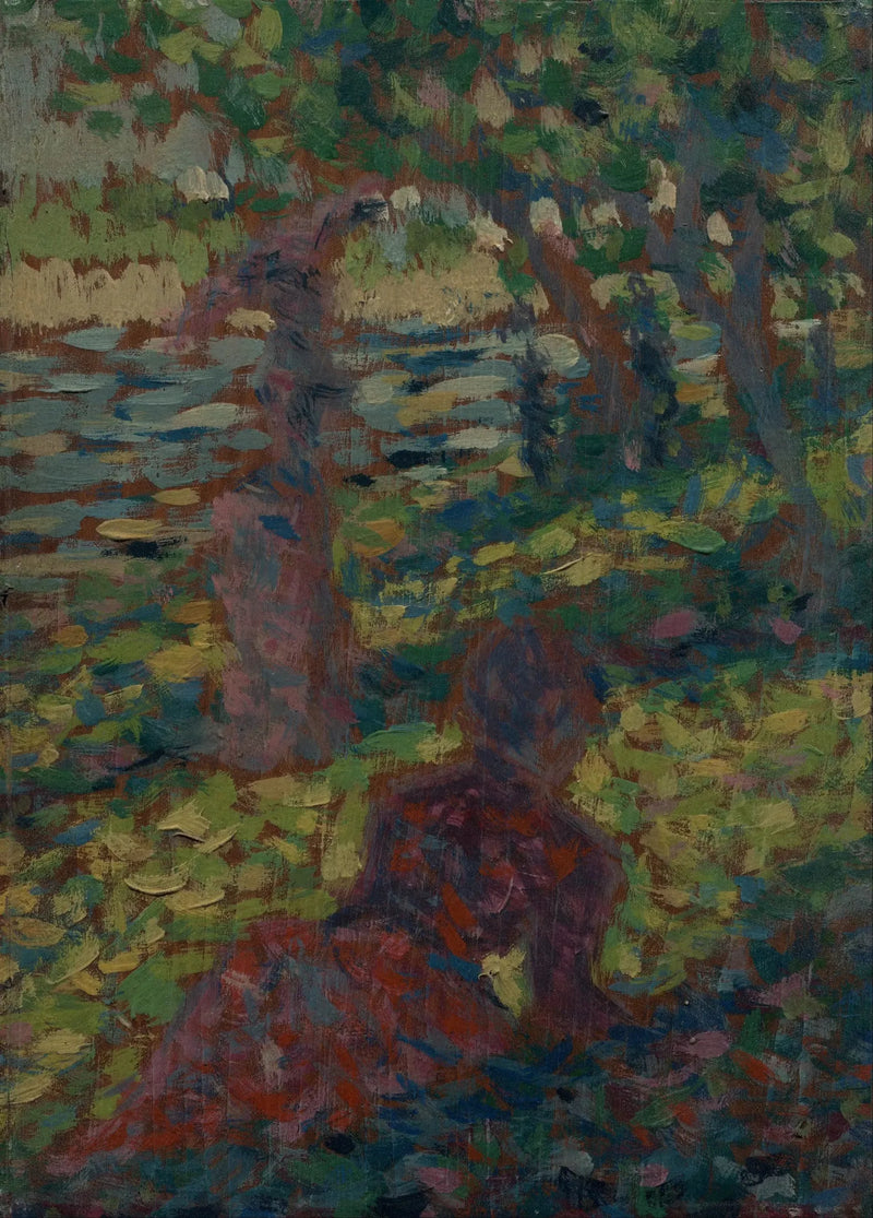Kvinna i en park - Georges Seurat