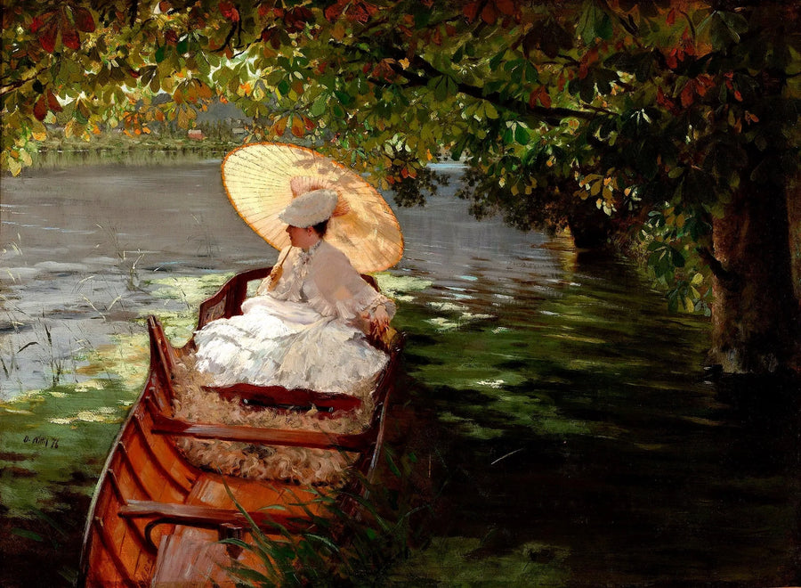Kvinna i en båt - Giuseppe De Nittis