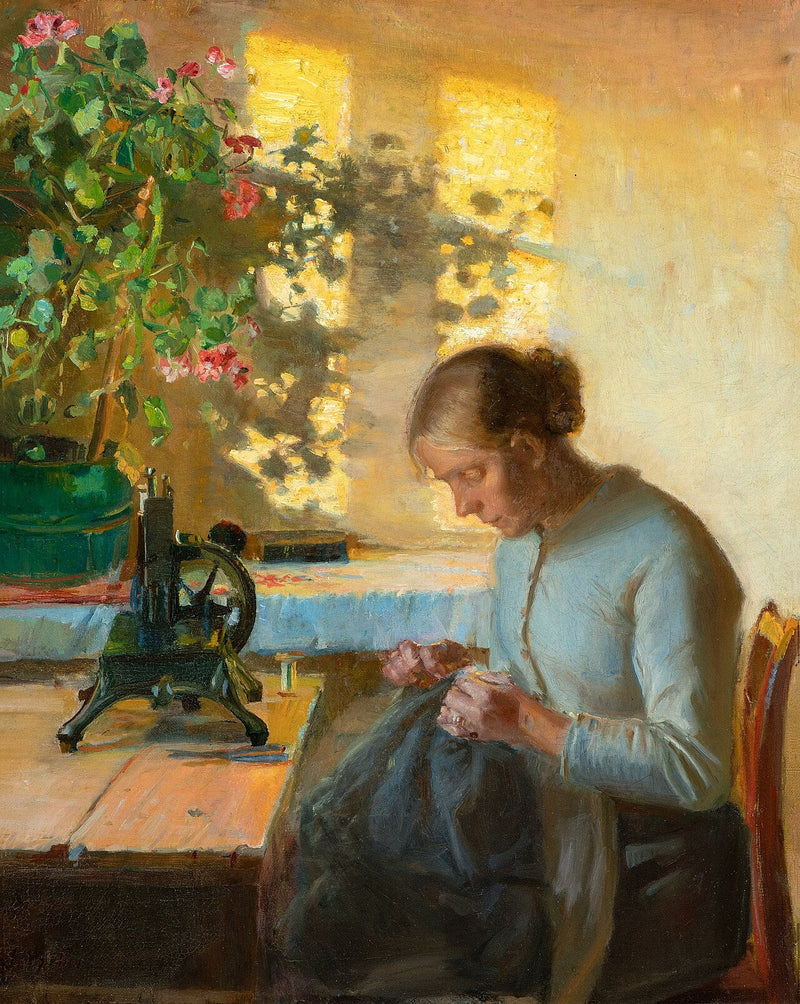 fiskarhustru sömmerska - Anna Ancher