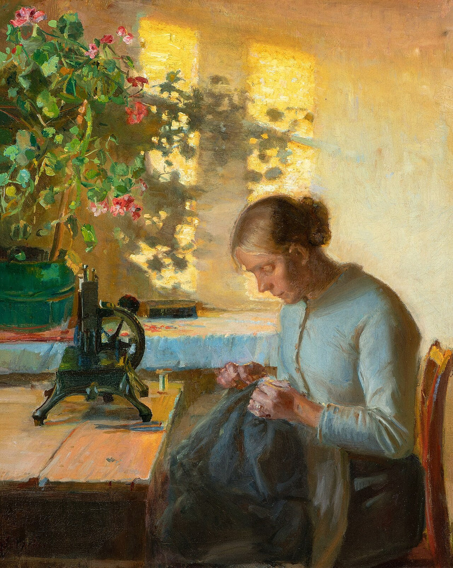 fiskarhustru sömmerska - Anna Ancher