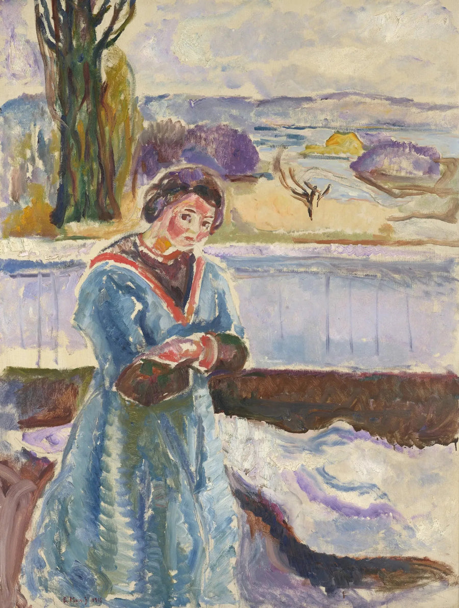 Kvinna stående med korsade armar - Edvard Munch