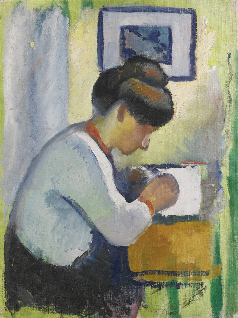 Kvinna som skriver - August Macke