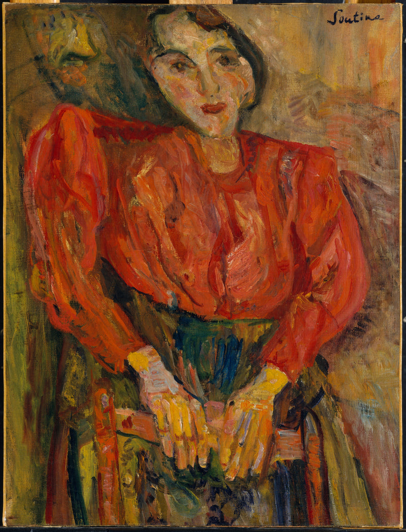 Kvinna i röd blus - Chaim Soutine