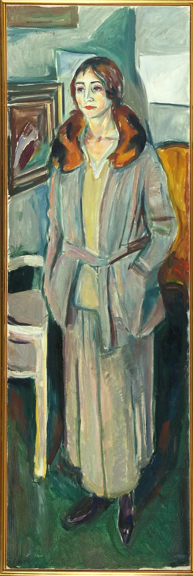 Femme en gris - Edvard Munch image 1 copie de tableau peinte à la main