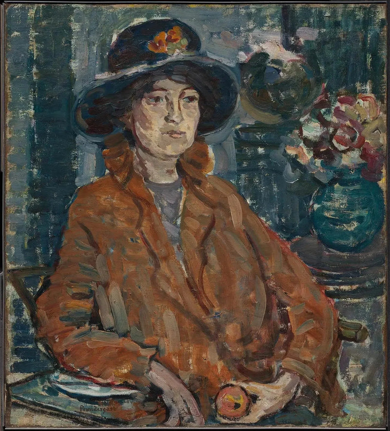 Kvinna i brun kappa - Maurice Prendergast