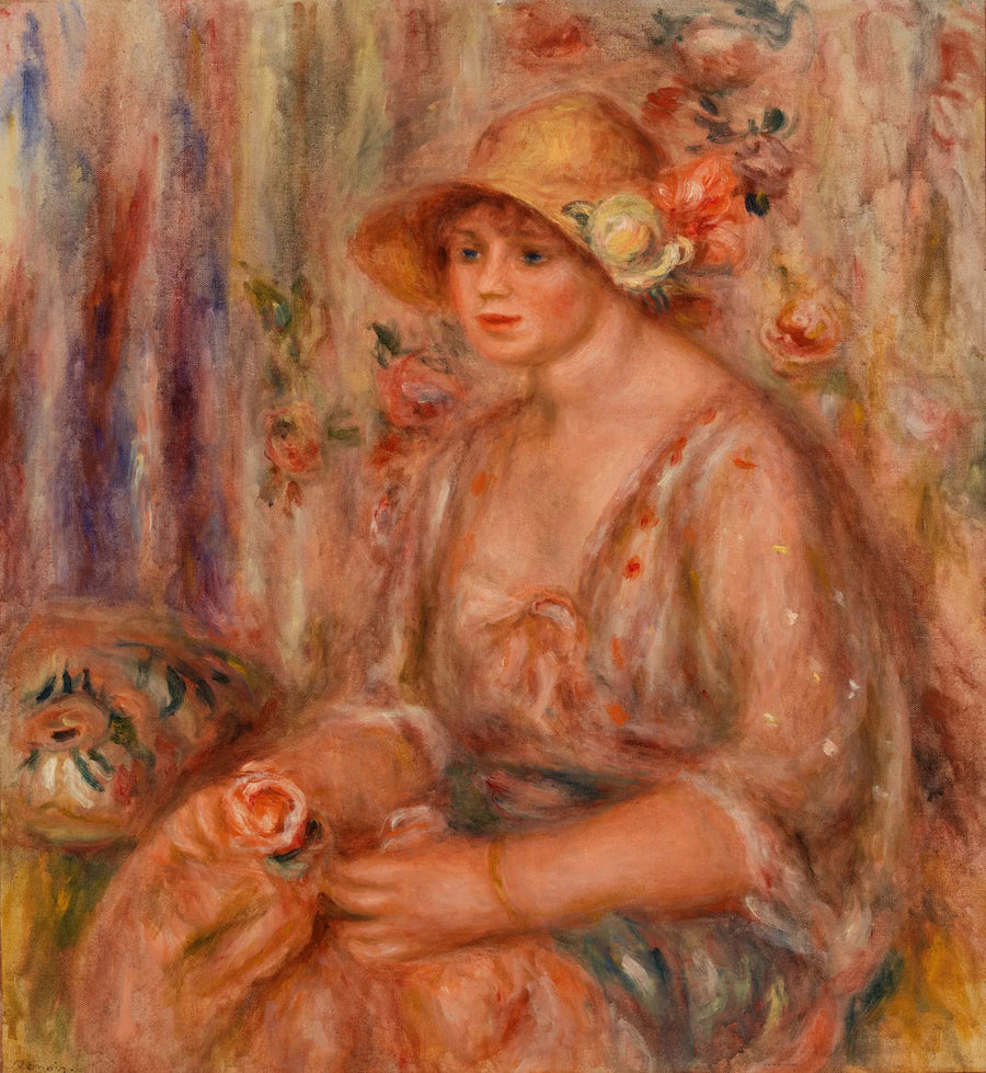 Kvinna i muslinklänning - Pierre-Auguste Renoir