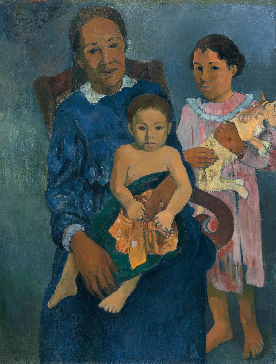 Kvinna och två barn - Paul Gauguin