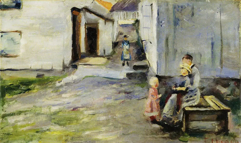 Kvinna och barn i Arendal - Edvard Munch