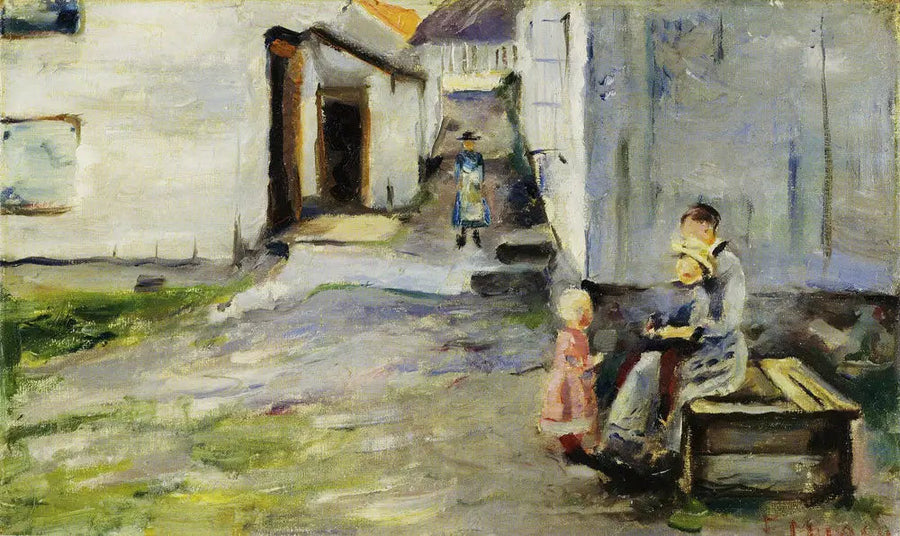 Kvinna och barn i Arendal - Edvard Munch
