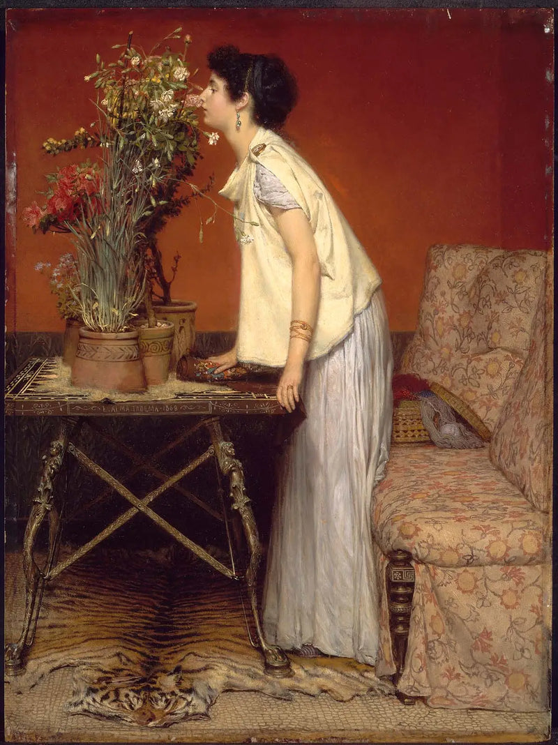 Kvinna och blommor - Lawrence Alma-Tadema