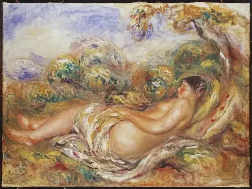 Kvinna liggande i landskapet - Pierre-Auguste Renoir