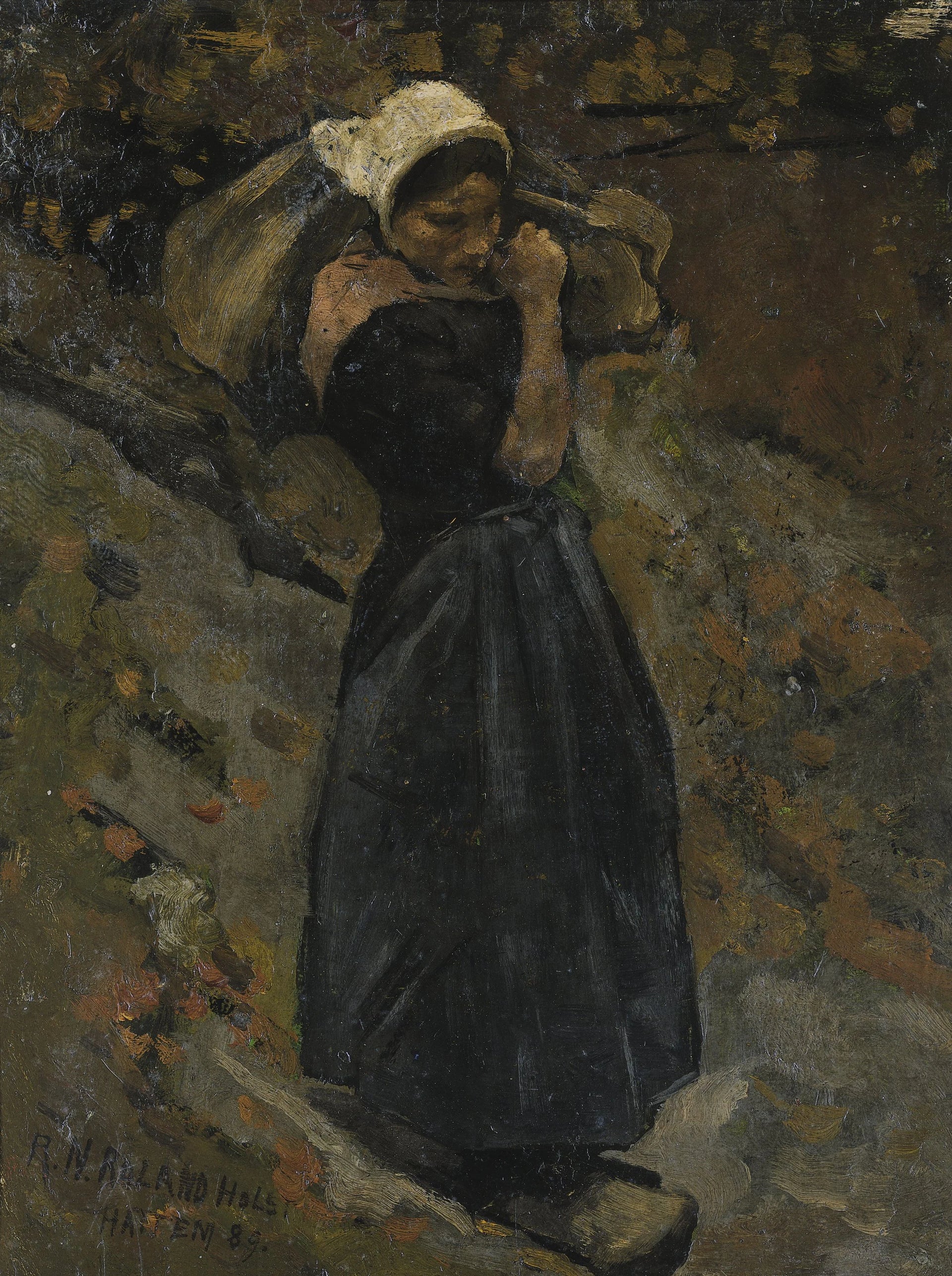 Femme de fermier avec un sac - Richard Roland Holst