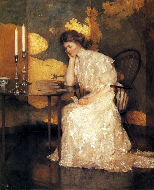 Kvinna som spelar framgång - Frank Weston Benson