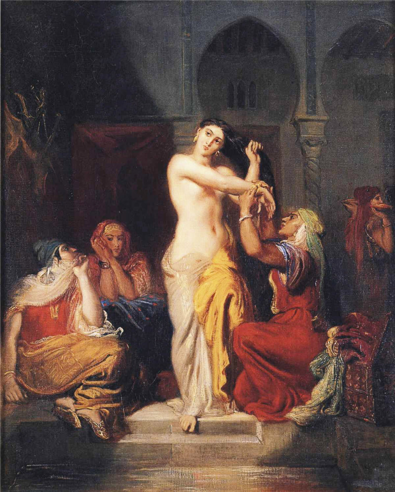 Morisk kvinna som lämnar badet - Théodore Chassériau