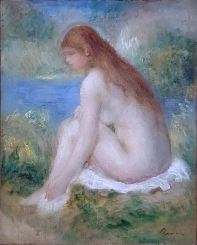 Naken kvinna som sitter - Pierre-Auguste Renoir