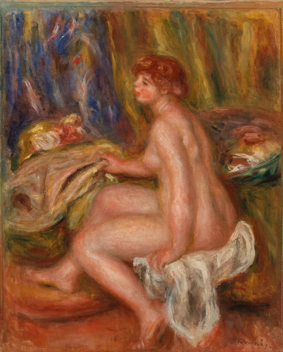 Naken kvinna som sitter, sedd från sidan - Pierre-Auguste Renoir