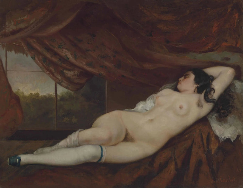 Naken kvinna som ligger - Gustave Courbet