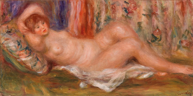 Naken kvinna liggande på ryggen - Pierre-Auguste Renoir