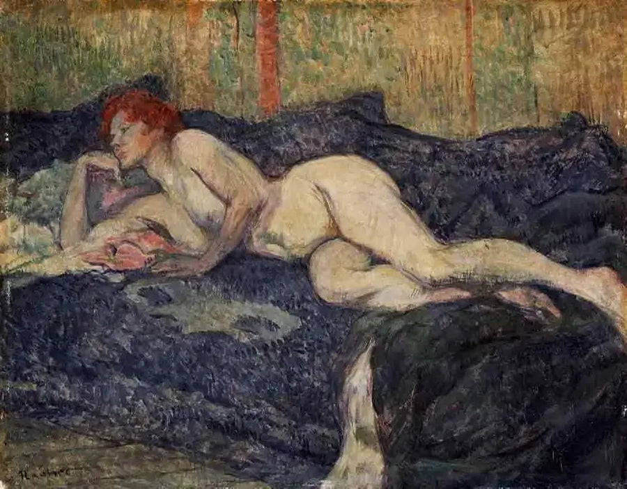 Naken kvinna liggande på en divan - Henri de Toulouse-Lautrec