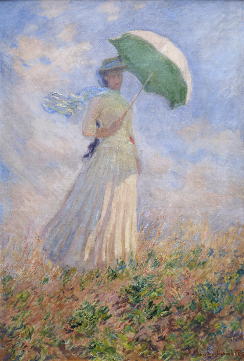 Kvinna med paraply mot höger W1076 - Claude Monet