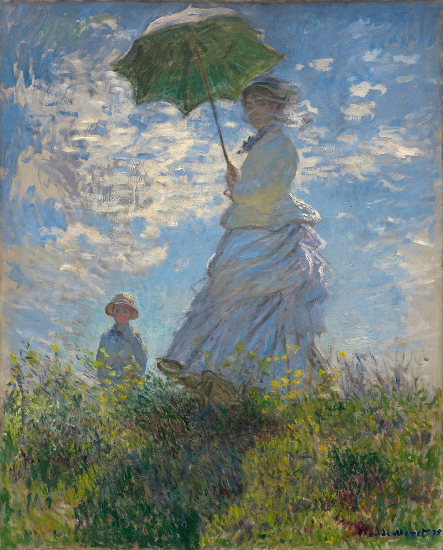 Kvinnan med paraplyet, Madame Monet och hennes son W381 - Claude Monet