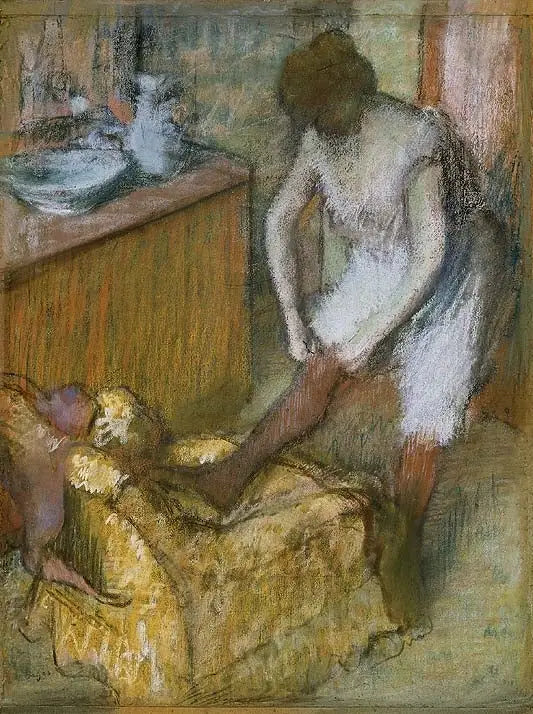 Kvinna med strumpor - Edgar Degas