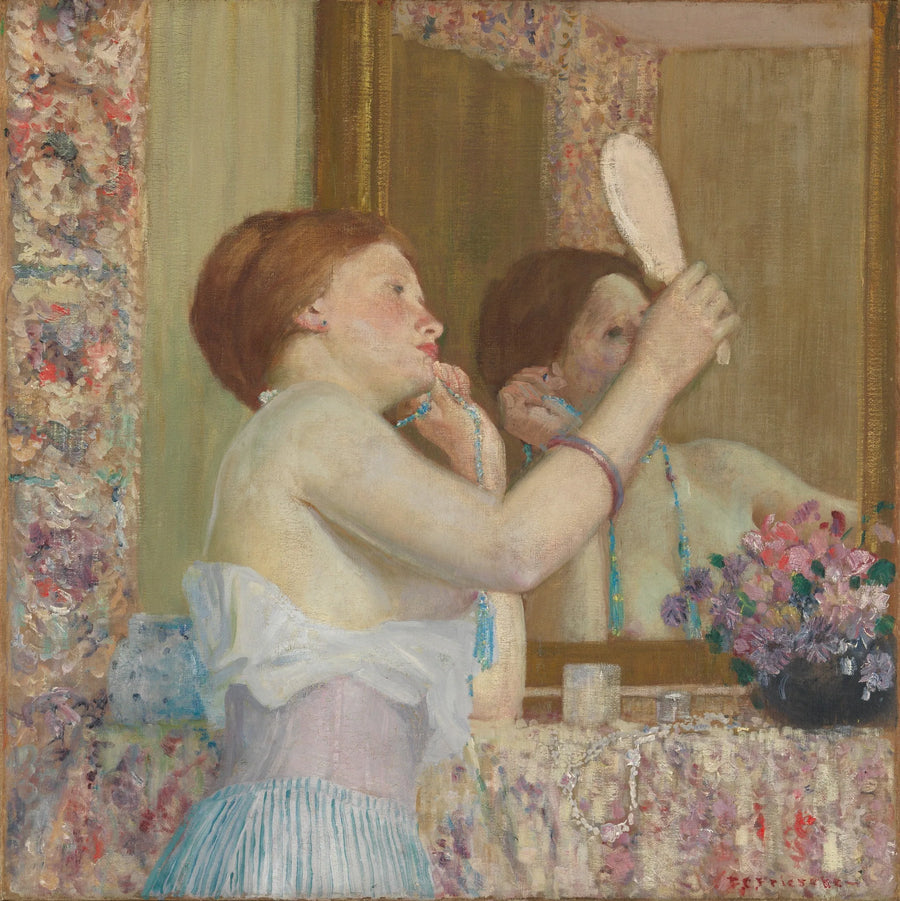 Kvinna som speglar sig - Frederick Carl Frieseke