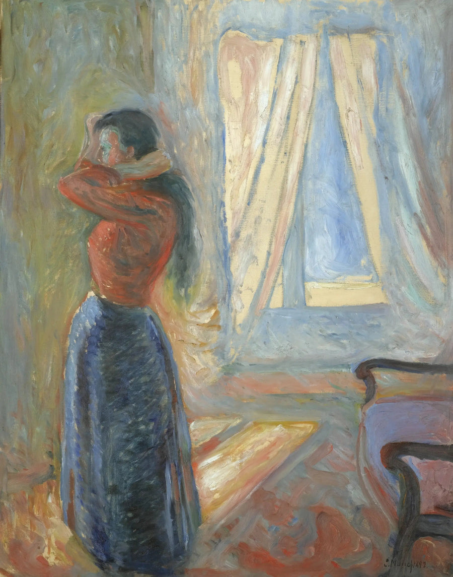 Kvinna som tittar i spegeln - Edvard Munch