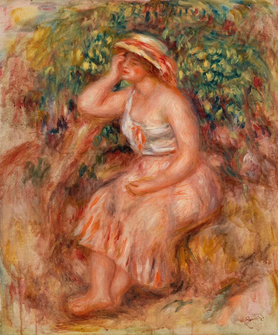 Drömmande kvinna (Drömmare) - Pierre-Auguste Renoir