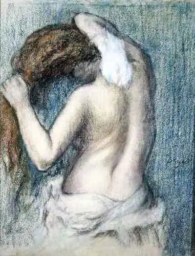 Kvinna som torkar sig efter badet - Edgar Degas
