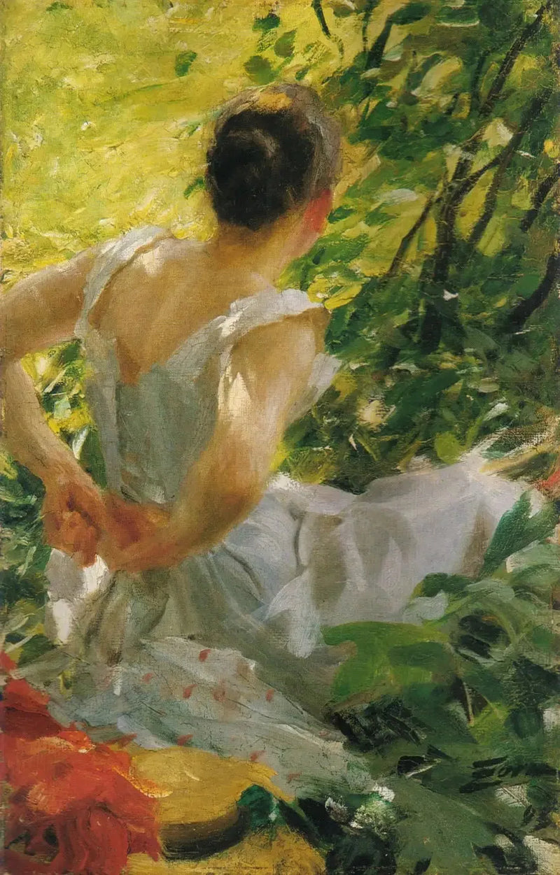 Kvinna som klär på sig - Anders Zorn