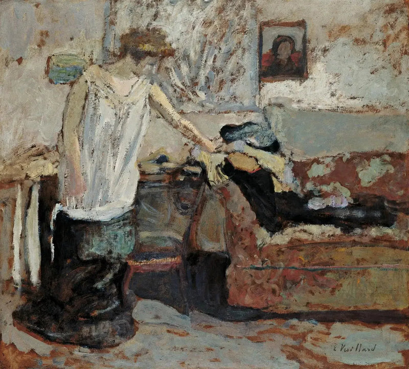 Kvinna som avkläder sig - Édouard Vuillard