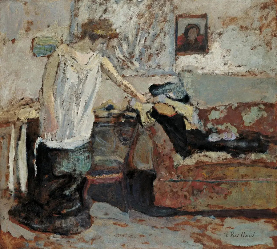 Kvinna som avkläder sig - Édouard Vuillard