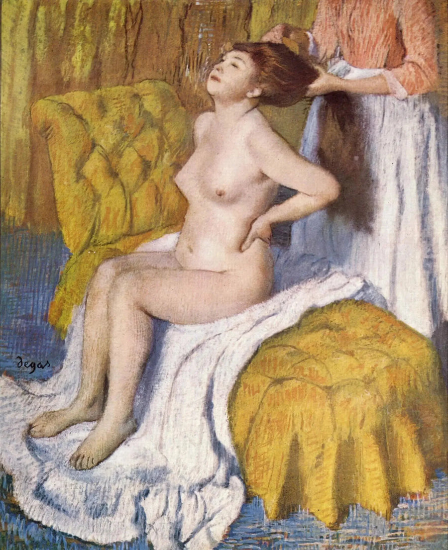 Kvinna som får håret kammat - Edgar Degas