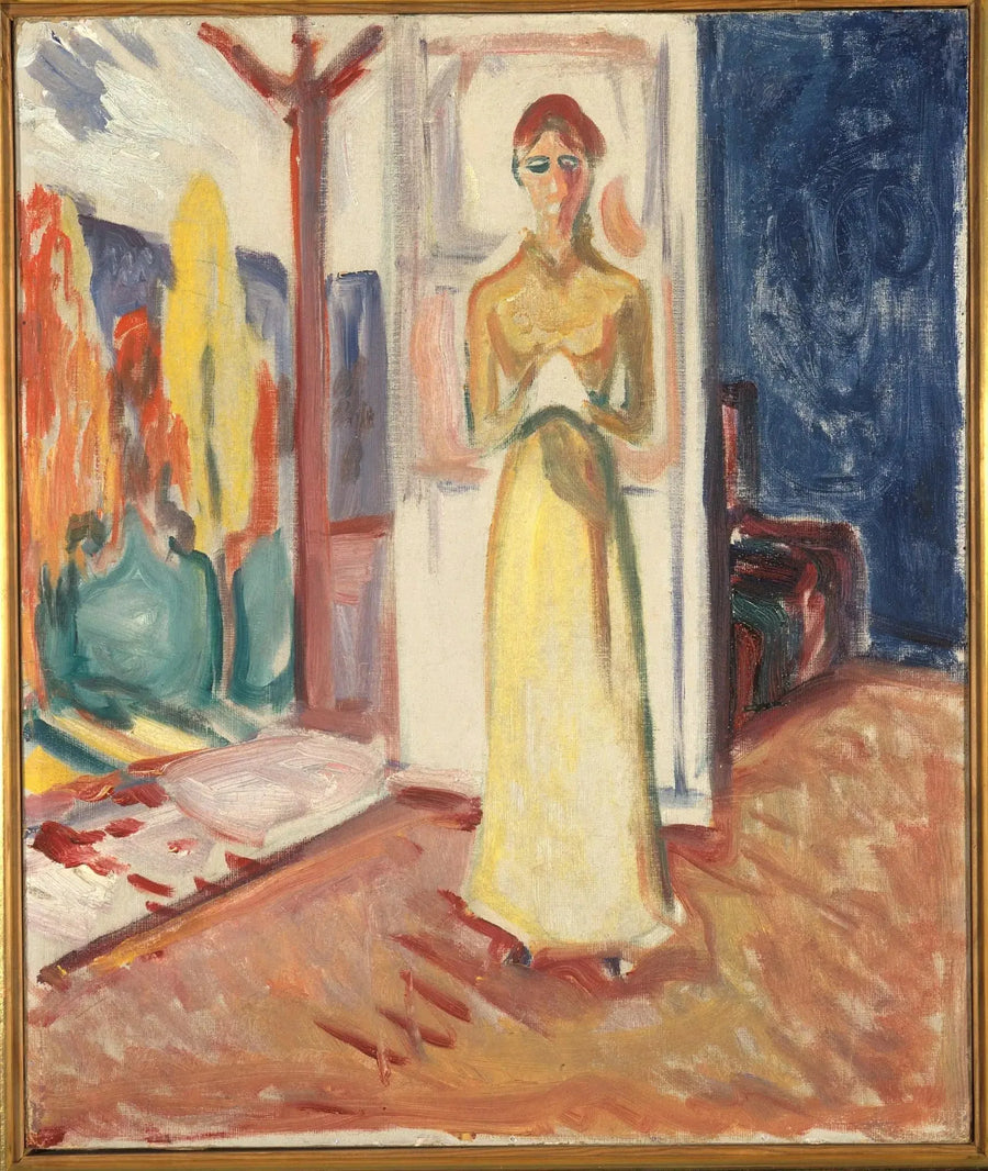 Kvinna som står i dörröppningen - Edvard Munch